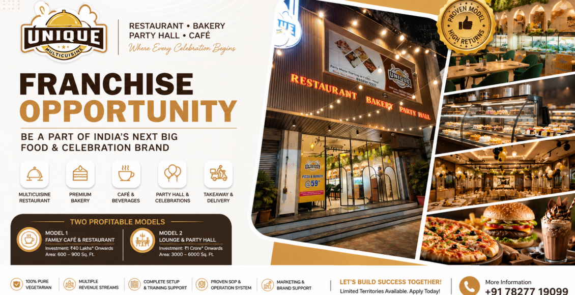 Unique Multicuisine Restaurant Franchise Banner